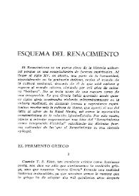 Esquema del Renacimiento / Guillermo Díaz-Plaja | Biblioteca Virtual Miguel de Cervantes