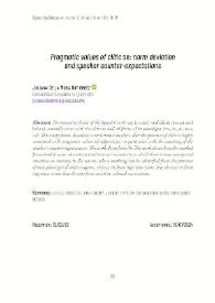 Pragmatic Values of Clitic Se: Norm Deviation and Speaker Counter-Expectations / Juliana de la Mora Gutiérrez | Biblioteca Virtual Miguel de Cervantes