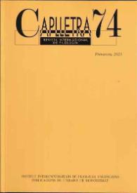 Caplletra: Revista Internacional de Filologia. Núm. 74, primavera 2023 | Biblioteca Virtual Miguel de Cervantes