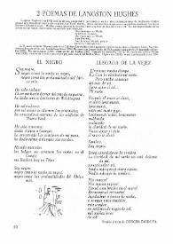 "El negro". Poema de Langston Hughes / Langston Hughes ; versión y nota de Concha Zardoya | Biblioteca Virtual Miguel de Cervantes