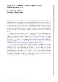 Viajar para aprender: el crucero transatlántico universitario de 1934 / Ana Díaz-Plaja Taboada, Marcelino Jiménez León | Biblioteca Virtual Miguel de Cervantes