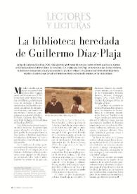 La biblioteca heredada de Guillermo Díaz-Plaja / Ana Díaz-Plaja | Biblioteca Virtual Miguel de Cervantes