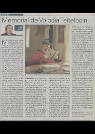 Memorial de Volodia Teitelboin / José Carlos Rovira | Biblioteca Virtual Miguel de Cervantes