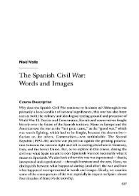 The Spanish Civil War: Words and Images / Noël Valis | Biblioteca Virtual Miguel de Cervantes