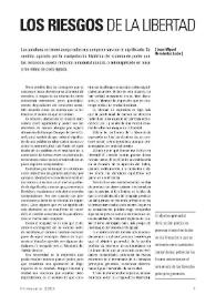 Los riesgos de la libertad / Juan Miguel Hernández León | Biblioteca Virtual Miguel de Cervantes