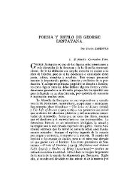 Poesía y estilo de George Santayana / Concha Zardoya | Biblioteca Virtual Miguel de Cervantes