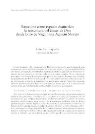 Barcelona como espacio dramático: la reescritura del "Eneas de Dios" desde Lope de Vega hasta Agustín Moreto  / Sofía Cantalapiedra | Biblioteca Virtual Miguel de Cervantes