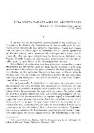 Una vasta paráfrasis de Aristóteles / Miguel Ángel Garrido Gallardo | Biblioteca Virtual Miguel de Cervantes