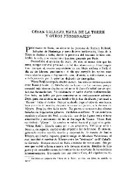 César Vallejo, Haya de la Torre y otros personajes / Luis-Alberto Sánchez | Biblioteca Virtual Miguel de Cervantes