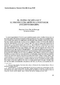 El "Poema de Mío Cid" y su proyección artística posterior (ficción e imagen)  / Francisco Javier Díez de Revenga | Biblioteca Virtual Miguel de Cervantes