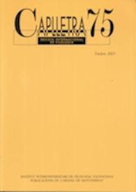 Caplletra: Revista Internacional de Filologia. Núm. 75, tardor 2023 | Biblioteca Virtual Miguel de Cervantes