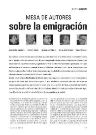 Mesa de autores sobre la emigración / Fernando Aguilera, Fermín Cabal, Ignacio del Moral, Carla Guimarães, Davil Planell | Biblioteca Virtual Miguel de Cervantes