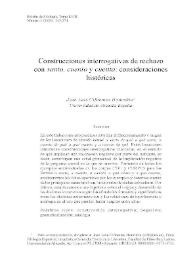Construcciones interrogativas de rechazo con "santo, cuento" y "cuenta": consideraciones histórica / José Luis Cifuentes Honrubia | Biblioteca Virtual Miguel de Cervantes