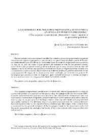 La construcción negativa ﻿preposición + sustantivo + alguno-a﻿ en posición preverbal / José Luis Cifuentes Honrubia | Biblioteca Virtual Miguel de Cervantes