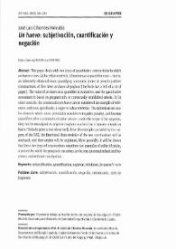 Un huevo: subjetivación, cuantificación y negación / José Luis Cifuentes-Honrubia | Biblioteca Virtual Miguel de Cervantes