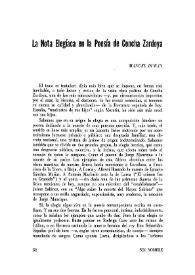 La nota elegíaca en la poesía de Concha Zardoya / Manuel Durán | Biblioteca Virtual Miguel de Cervantes