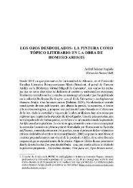 Los ojos desdoblados: la pintura como tópico literario en la obra de Homero Aridjis    / Aníbal Salazar Anglada | Biblioteca Virtual Miguel de Cervantes