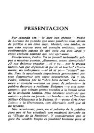 Presentación a "Fray Luis de León" de Pedro de Lorenzo  / Guillermo Díaz-Plaja | Biblioteca Virtual Miguel de Cervantes