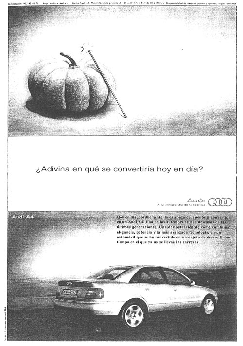 Texto publicitario de Audi A4.