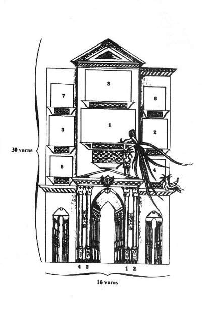 Ilustración del  arco triunfal de Sor Juana