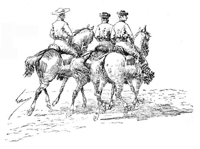 tres hombres a
caballo